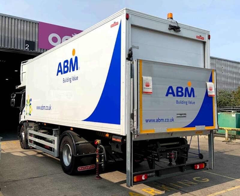 An image of the ABM box truck vehicle graphics.
